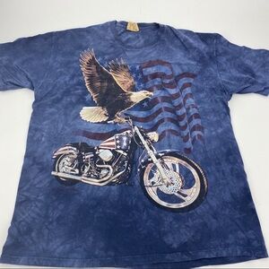 The Mountain motorcycle Eagle graphic t Patriotic